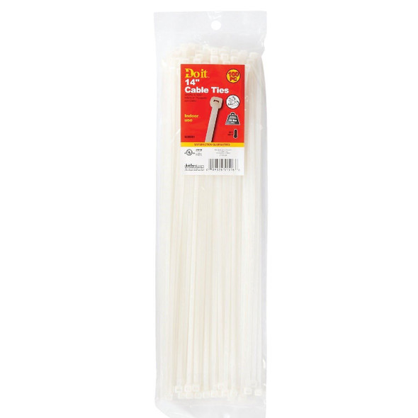 LH-S-360-14 14 In. x 0.189 In. Natural Color Molded Nylon Cable Tie (100-Pack)