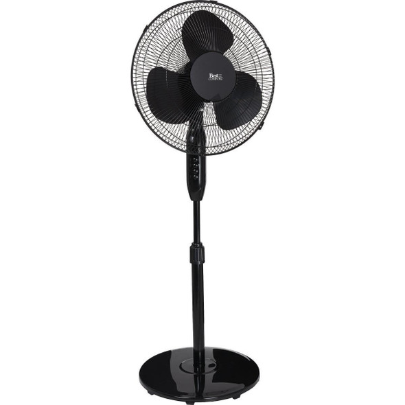 FSD-40 Best Comfort 16 In. 3-Speed Extends to 49 In. H. Black Oscillating Pedestal Fan