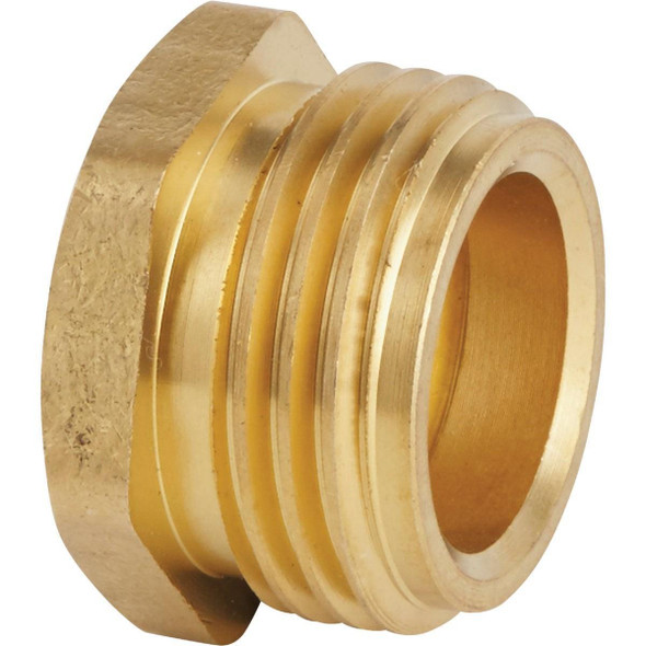 GB-9548+GM294 Best Garden 3/4 In. MHT x 1/2 In FPT Brass Non-Swivel Hose Connector