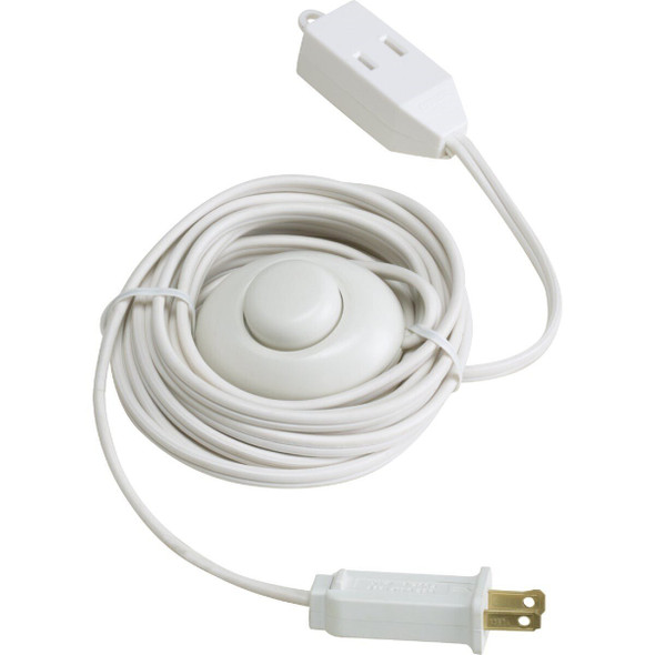 FS-PT2182-15X-WH 15 Ft. 18/2 White Extension Cord with Foot Switch