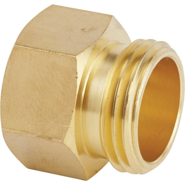GB-9552+GM294 Best Garden 3/4 In. MHT x 3/4 In FPT Brass Non-Swivel Hose Connector
