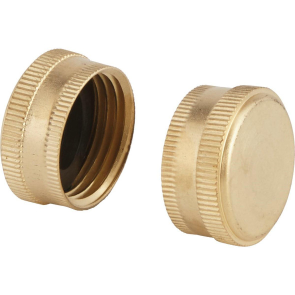 GT1288A Best Garden Brass 5/8 In. Hose End Cap (2-Pack)
