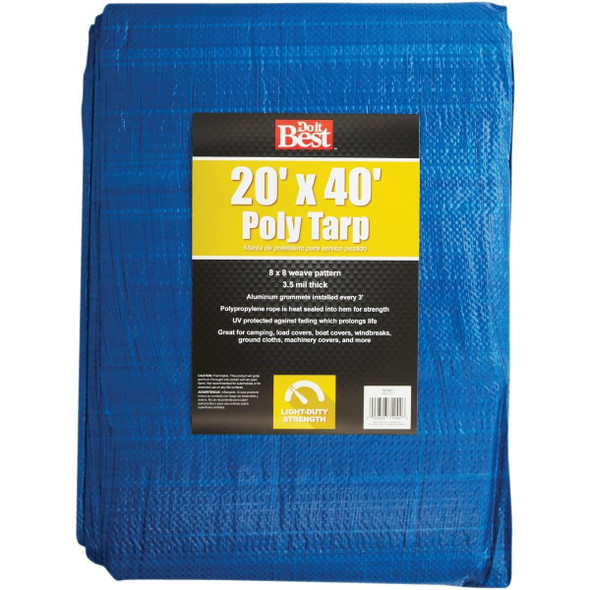 767921 Blue Woven 20 Ft. x 40 Ft. General Purpose Tarp