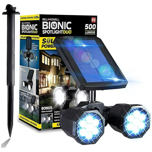 7782 Bell+Howell Bionic Spotlight Duo Security Light, 1/box