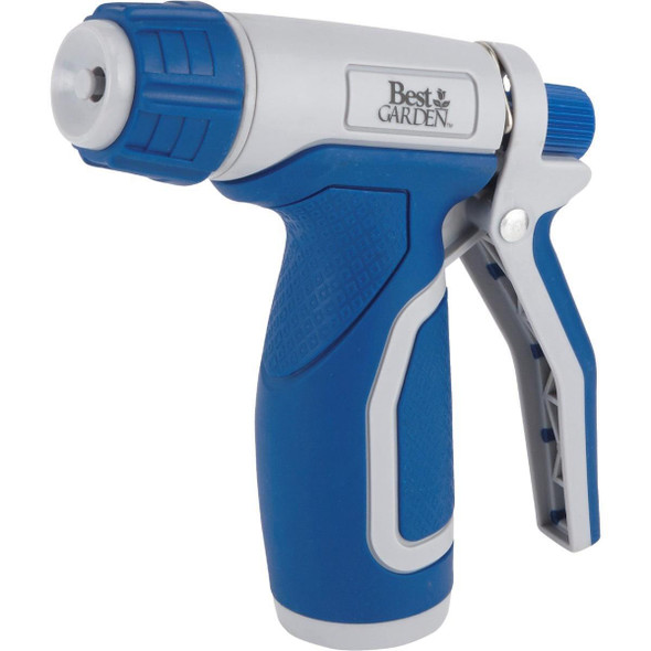 55119 Best Garden Plastic Adjustable Tip Pistol Nozzle, Blue & Gray