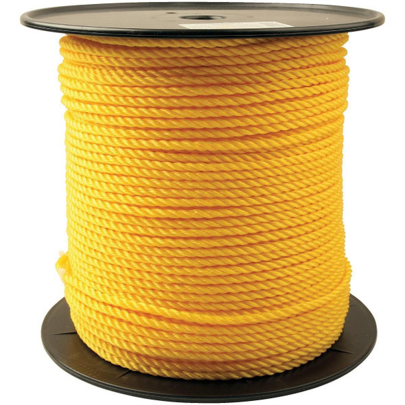 700030 1/4 In. x 600 Ft. Yellow Twisted Polypropylene Rope