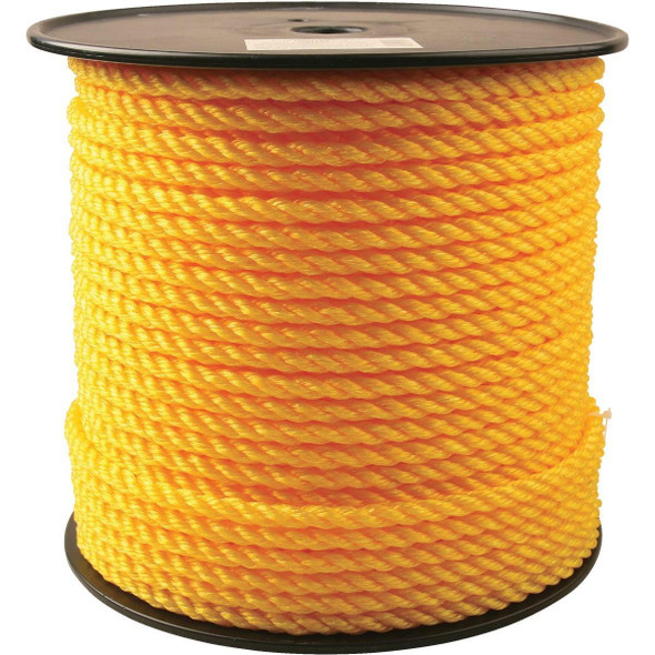 700192 3/8 In. x 350 Ft. Yellow Twisted Polypropylene Rope
