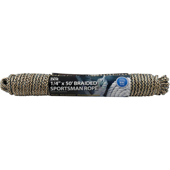 715102 1/4 In. x 50 Ft. Camouflage Braided Sportsman Polypropylene Packaged Rope