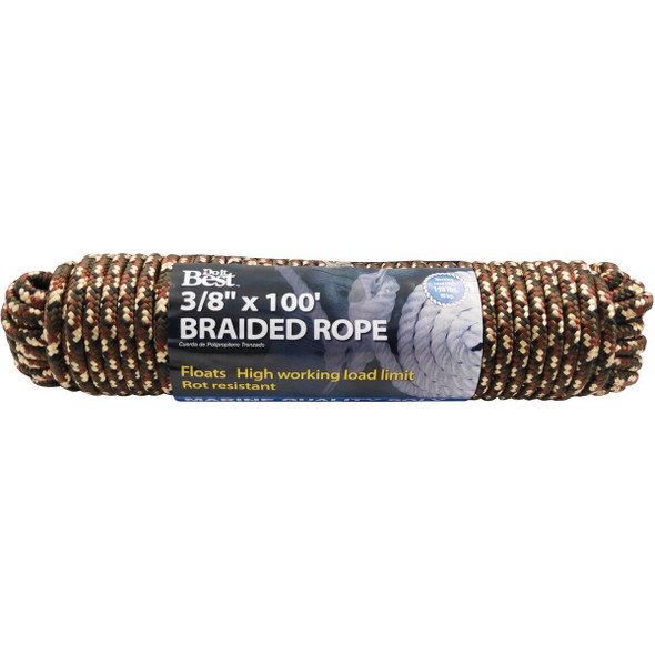 703140 3/8 In. x 100 Ft. Camouflage Diamond Braided Polypropylene Packaged Rope