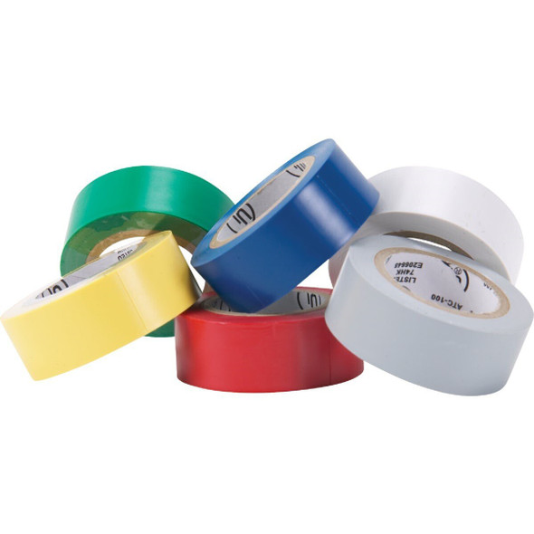 538353 General Purpose 3/4 In. x 20 Ft. Assorted Color Electrical Tape, (6-Pack)