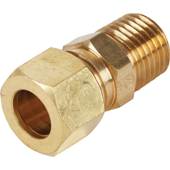 458347 3/8 In. x 1/4 In. Brass Male Union Compression Adapter