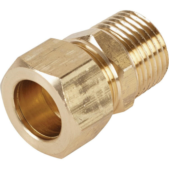 458409 5/8 In. x 1/2 In. Brass Male Union Compression Adapter