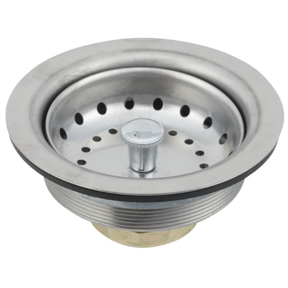 401078 3-1/2 In. Stainless Steel Basket Chrome Housing Basket Strainer Assembly