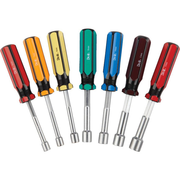 311424 Metric 3 In. Solid Shaft Nut Driver Set, 7-Piece