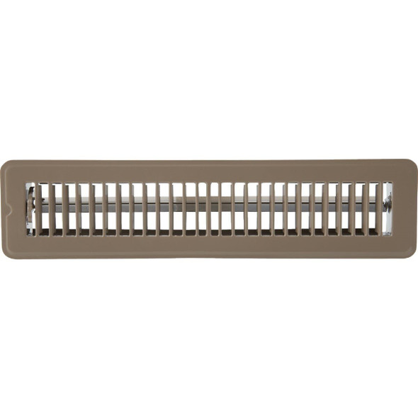 1FL0214BR-NH Home Impressions 2-1/4 In. x 14 In. Brown Steel Floor Register