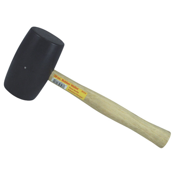307610 32 Oz. Rubber Mallet with Hardwood Handle
