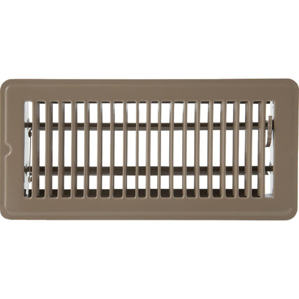 1FL0410BR-NH Home Impressions 4 In. x 10 In. Brown Steel Floor Register