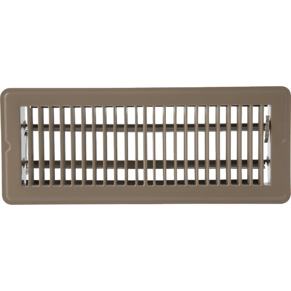 1FL0412BR-NH Home Impressions 4 In. x 12 In. Brown Steel Floor Register