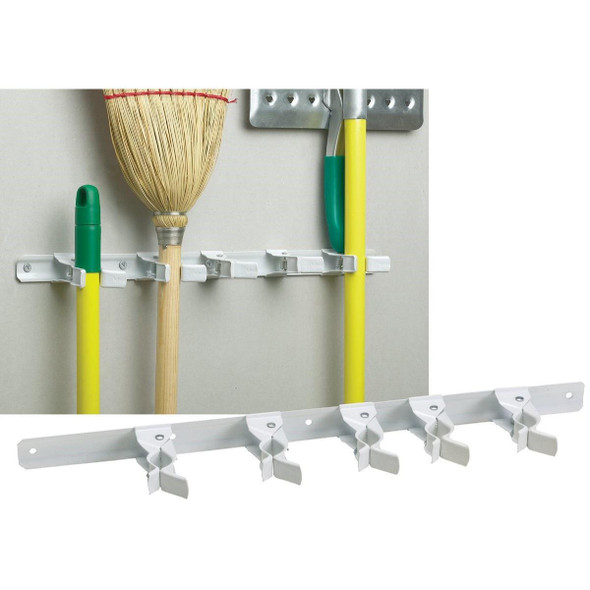209813 Rust-Resistant White 5-Spring Clip Organizer