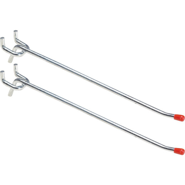 216135 8 In. Medium Duty Safety Tip Straight Pegboard Hook (2-Count)