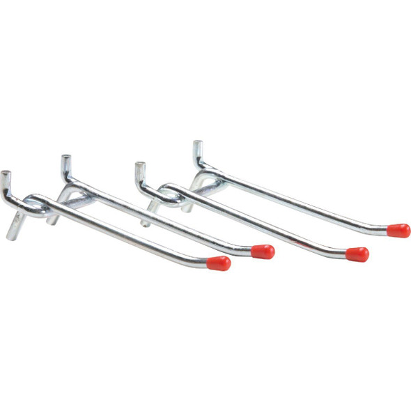216143 4 In. Double Arm Safety Tip Straight Pegboard Hook (2-Count)