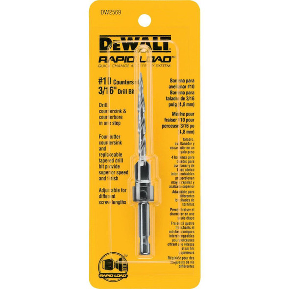 DW2569Z DEWALT #10 - 3/16 In. Fine Rapid Load Wood Countersink