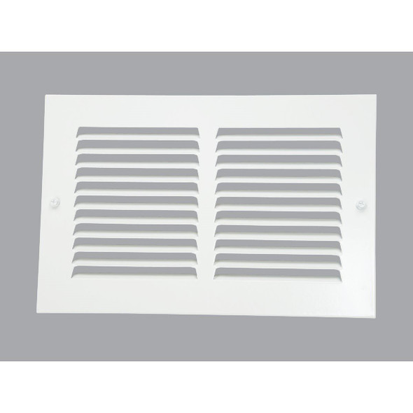 1RA1006WH Home Impressions 6 In. x 10 In. Stamped Steel Return Air Grille