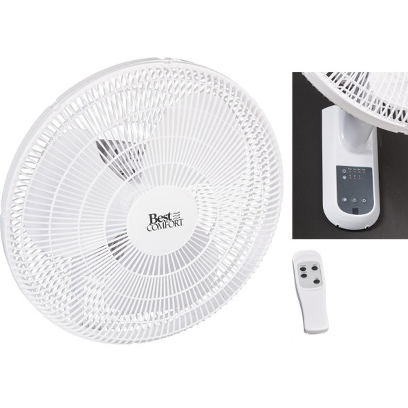 15258-R PG Best Comfort 16 In. 3-Speed White Oscillating Wall-Mount Fan