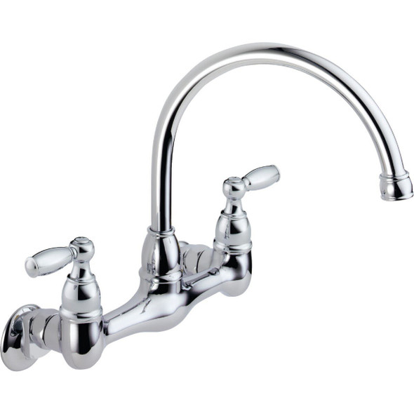 P299305LF Peerless Claymore 2 Handle Wall Mount Kitchen Faucet