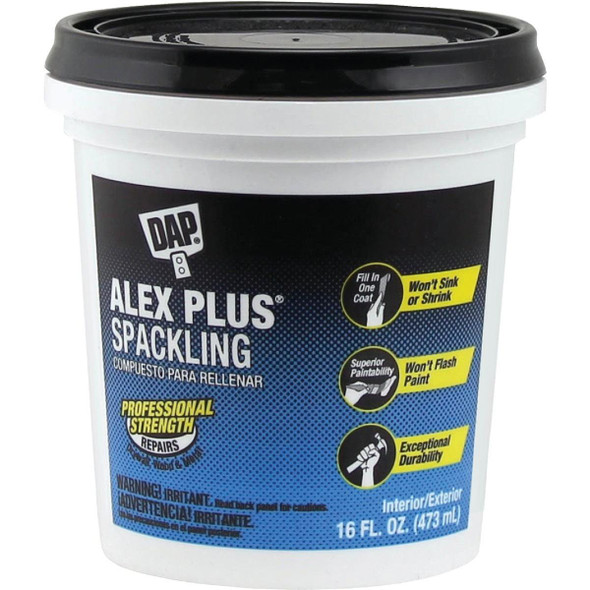 18745 DAP ALEX PLUS 16 Oz. Professional Latex Spackling
