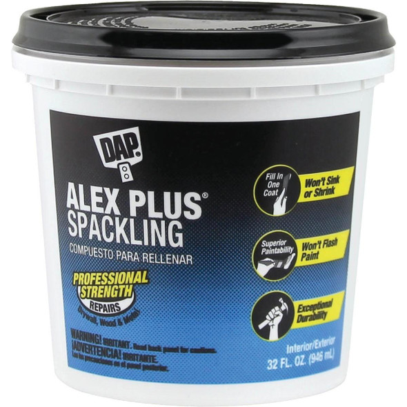 18746 DAP ALEX PLUS 32 Oz. Professional Latex Spackling