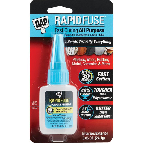 7079800155 DAP RapidFuse 0.85 Oz. Clear Multi-Purpose Adhesive