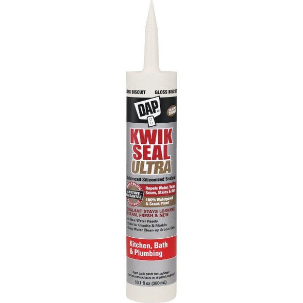 18899 DAP KWIK SEAL ULTRA 10.1 Oz. Biscuit Siliconized Kitchen & Bath Sealant