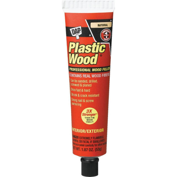 21500 DAP Plastic Wood 1.8 Oz. Natural Solvent Professional Wood Filler