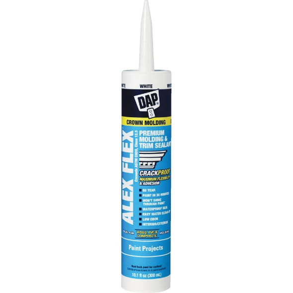 18542 Dap Alex Flex 10.1 Oz. Premium Molding & Trim Acrylic Latex Sealant, White