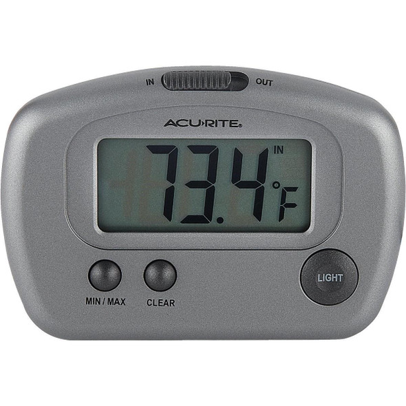 00888A3 Acurite 2-3/4" W x 3-1/8" H Plastic Digital Indoor & Outdoor Thermometer