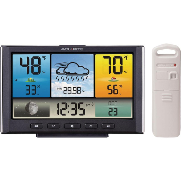 02098 Acu-Rite Indoor/Outdoor Temperature & Humidity Tabletop or Wall-Mountable Weather Station
