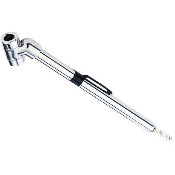 73334 Custom Accessories 10-120 psi Chrome-Plated Offset Head Tire Gauge