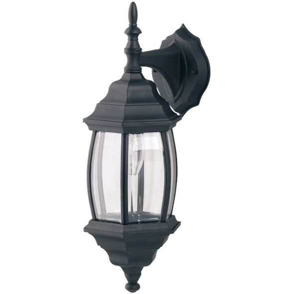IOL73TBK Home Impressions Black Incandescent Type A or B Outdoor Wall Light Fixture (2-Pack)