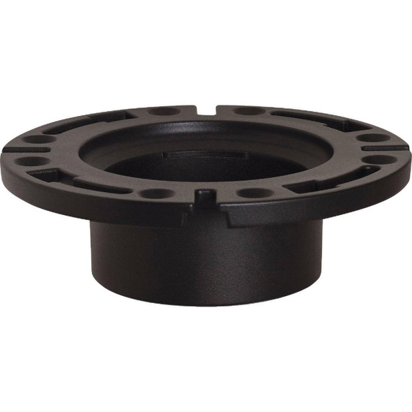 886-A Sioux Chief 3 In. Hub/Inside 4 In. ABS Open Toilet Flange w/1-Piece Plastic Ring