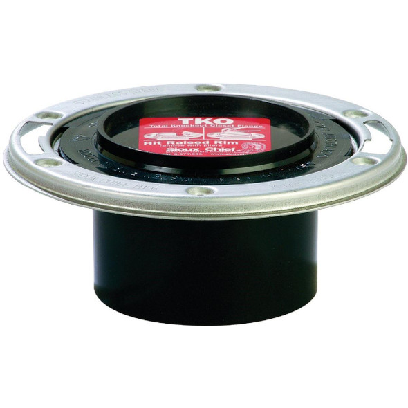 886-ATMS Sioux Chief Total Knockout 3 In. Spigot ABS Toilet Flange w/Stainless Steel Swivel Ring