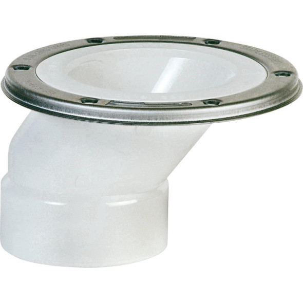 889-POM Sioux Chief 4 In.x 3 In. Schedule 40 DWV Offset PVC Closet Flange