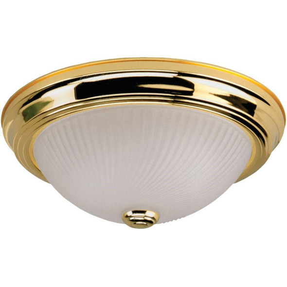 IFM211PB Home Impressions 11 In. Polished Brass Incandescent Flush Mount Ceiling Light Fixture