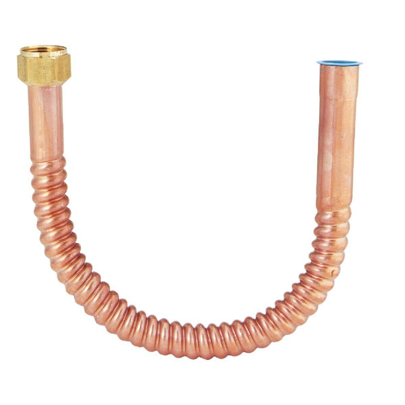 634-318 Sioux Chief 3/4 In. FIP X 3/4 In. SWT X 18 In. L Flexible Copper Water Heater Connectors