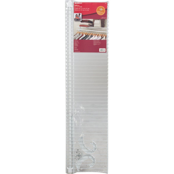 563100 ClosetMaid SuperSlide 4 Ft. W. x 12 In. D. Ventilated Shelf Kit with Bar