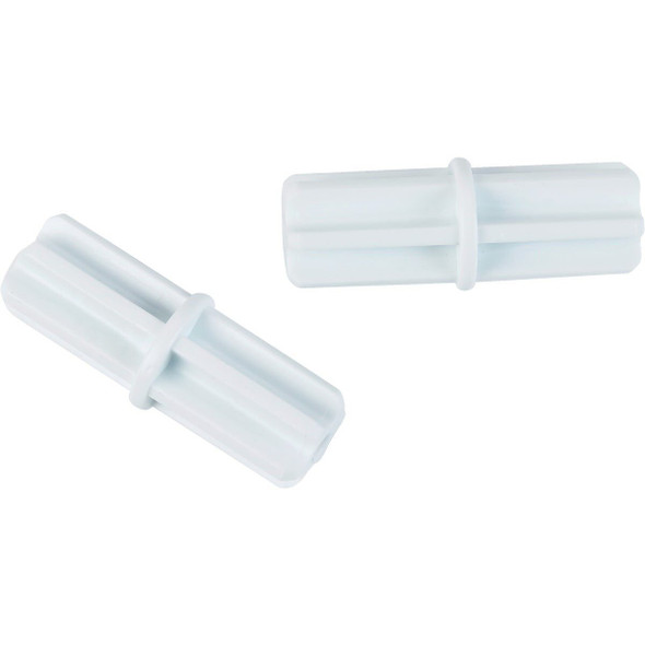 7565100 ClosetMaid SuperSlide 2 In. x 0.5 In. Closet Rod Connector, White (2-Pack)