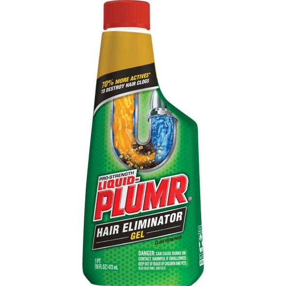 31019 Liquid Plumr Hair Clog Eliminator 16 Oz. Gel Drain Opener & Cleaner