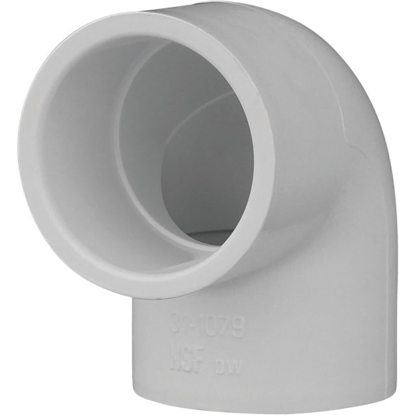 PVC 02300C 1000HA Charlotte Pipe 1 In. Slip x Slip Schedule 40 90 Deg. PVC Elbow (1/4 Bend) (10-Pack)
