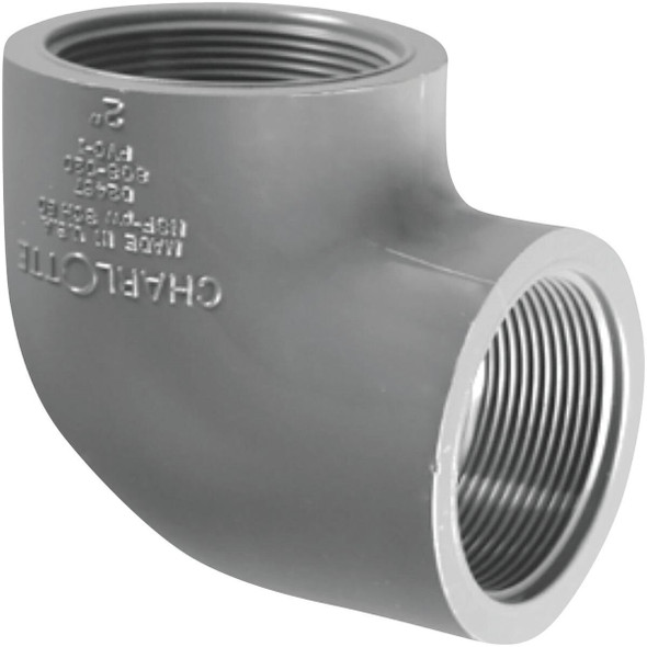 PVC 08302  1200HA Charlotte Pipe 3/4 In. Female x Female Schedule 80 90 Deg. PVC Elbow (1/4 Bend)