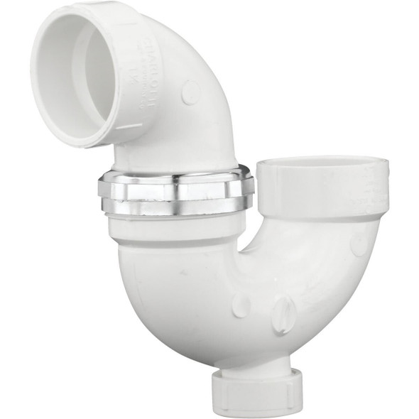 PVC 00709X 0600HA Charlotte Pipe 1-1/2 In. White PVC P-Trap with Union